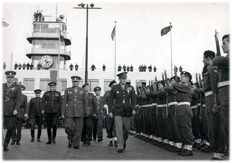 Old airport control tower (12 October 1945)